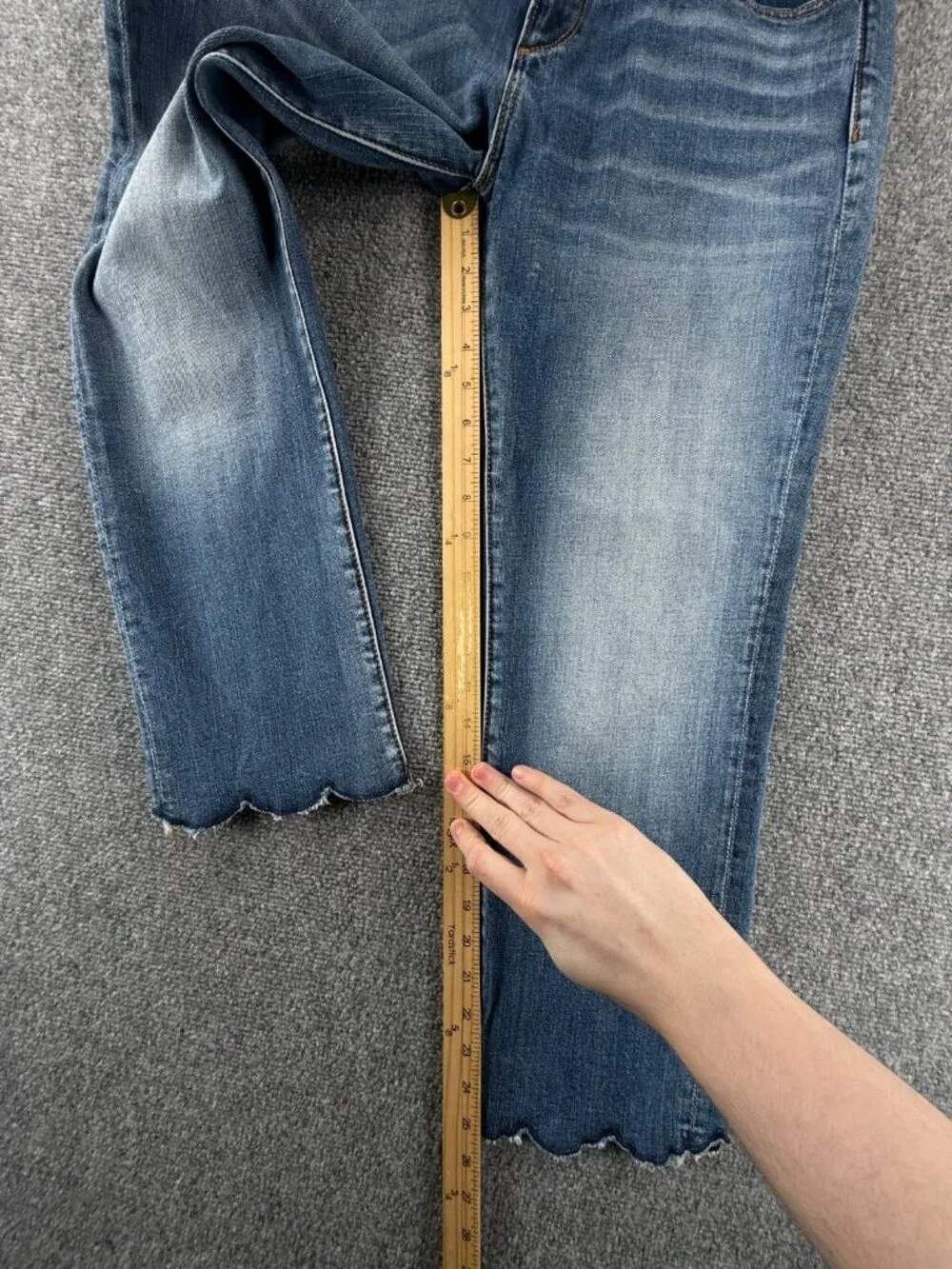 Driftwood Candace Scalloped Hem Blue Jean Women 31x26 Cotton Spandex ACTL 32X26